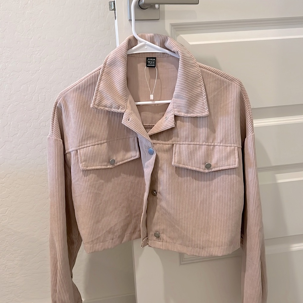 corduroy cropped jacket